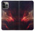 W3897 Espace nébuleuse rouge Etui Coque Housse et Flip Housse Cuir pour iPhone 14 Pro Max