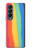 W3799 Arc-en-ciel aquarelle vertical mignon Etui Coque Housse et Flip Housse pour Samsung Galaxy Z Fold 4