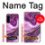 W3896 Stries d'or en marbre violet Etui Coque Housse et Flip Housse Cuir pour Sony Xperia 5 IV