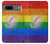 W2899 Arc en ciel LGBT Gay Pride Drapeau Etui Coque Housse et Flip Housse Cuir pour Google Pixel 7