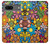 W3281 Motif coloré Hippie Fleurs Etui Coque Housse et Flip Housse Cuir pour Google Pixel 7