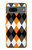 W3421 Noir Orange Blanc Argyle Plaid Etui Coque Housse et Flip Housse Cuir pour Google Pixel 7