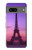 W3447 Paris Eiffel Le coucher du soleil Etui Coque Housse et Flip Housse Cuir pour Google Pixel 7