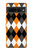 W3421 Noir Orange Blanc Argyle Plaid Etui Coque Housse et Flip Housse Cuir pour Google Pixel 7 Pro