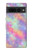 W3706 Arc-en-ciel pastel Galaxy Pink Sky Etui Coque Housse et Flip Housse Cuir pour Google Pixel 7 Pro