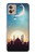 W3502 Coucher de soleil islamique Etui Coque Housse et Flip Housse Cuir pour Motorola Moto G32