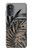 W3692 Feuilles de palmier gris noir Etui Coque Housse et Flip Housse Cuir pour Motorola Moto G52, G82 5G