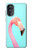 W3708 Flamant rose Etui Coque Housse et Flip Housse Cuir pour Motorola Moto G52, G82 5G