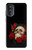 W3753 Roses de crâne gothique sombre Etui Coque Housse et Flip Housse Cuir pour Motorola Moto G52, G82 5G