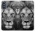 W3372 Lion Visage Etui Coque Housse et Flip Housse Cuir pour Motorola Moto G62 5G