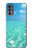 W3720 Summer Ocean Beach Etui Coque Housse et Flip Housse Cuir pour Motorola Moto G62 5G