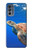 W3898 Tortue de mer Etui Coque Housse et Flip Housse Cuir pour Motorola Moto G62 5G