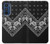 W3363 Motif Bandana Noir Etui Coque Housse et Flip Housse Cuir pour Motorola Edge 30