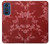 W3817 Motif de fleurs de cerisier floral rouge Etui Coque Housse et Flip Housse Cuir pour Motorola Edge 30