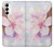 W1415 Fleur de Sakura Art Etui Coque Housse et Flip Housse Cuir pour Samsung Galaxy S23
