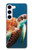 W3497 Vert tortue de mer Etui Coque Housse et Flip Housse Cuir pour Samsung Galaxy S23