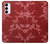 W3817 Motif de fleurs de cerisier floral rouge Etui Coque Housse et Flip Housse Cuir pour Samsung Galaxy S23