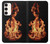 W3379 Cadre d'incendie Etui Coque Housse et Flip Housse Cuir pour Samsung Galaxy S23 Plus