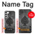 W3446 Noir Ace Spade Etui Coque Housse et Flip Housse Cuir pour Samsung Galaxy S23 Plus