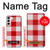 W3535 Rouge vichy Etui Coque Housse et Flip Housse Cuir pour Samsung Galaxy S23 Plus