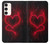 W3682 Cœur du diable Etui Coque Housse et Flip Housse Cuir pour Samsung Galaxy S23 Plus