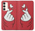 W3701 Mini signe d'amour de coeur Etui Coque Housse et Flip Housse Cuir pour Samsung Galaxy S23 Plus