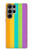 W3678 Vertical arc-en-ciel coloré Etui Coque Housse et Flip Housse Cuir pour Samsung Galaxy S23 Ultra