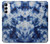 W3439 Tissu Indigo Tie Dye Etui Coque Housse et Flip Housse Cuir pour Samsung Galaxy A14 5G