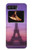 W3447 Paris Eiffel Le coucher du soleil Etui Coque Housse et Flip Housse Cuir pour Motorola Moto Razr 2022