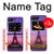 W3447 Paris Eiffel Le coucher du soleil Etui Coque Housse et Flip Housse Cuir pour Motorola Moto Razr 2022