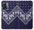 W3357 Marine Bleu Bandana Motif Etui Coque Housse et Flip Housse Cuir pour OnePlus Nord N300