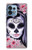 W3821 Sugar Skull Steampunk Fille Gothique Etui Coque Housse et Flip Housse Cuir pour Motorola Edge+ (2023), X40, X40 Pro, Edge 40 Pro