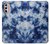 W3439 Tissu Indigo Tie Dye Etui Coque Housse et Flip Housse Cuir pour Motorola Moto G Stylus 4G (2022)