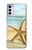 W1117 Étoiles de mer sur la plage Etui Coque Housse et Flip Housse Cuir pour Motorola Moto G42