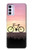 W3252 vélo Coucher de soleil Etui Coque Housse et Flip Housse Cuir pour Motorola Moto G42