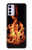 W3379 Cadre d'incendie Etui Coque Housse et Flip Housse Cuir pour Motorola Moto G42