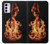 W3379 Cadre d'incendie Etui Coque Housse et Flip Housse Cuir pour Motorola Moto G42