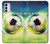 W3844 Ballon de football de football rougeoyant Etui Coque Housse et Flip Housse Cuir pour Motorola Moto G42