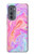 W3444 Art numérique liquide coloré Etui Coque Housse et Flip Housse Cuir pour Motorola Edge (2022)