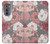 W3716 Motif floral rose Etui Coque Housse et Flip Housse Cuir pour Motorola Edge (2022)