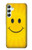 W1146 Sourire Soleil Jaune Etui Coque Housse et Flip Housse Cuir pour Samsung Galaxy A34 5G