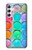 W3235 Mélange aquarelle Etui Coque Housse et Flip Housse Cuir pour Samsung Galaxy A34 5G