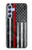 W3687 Drapeau américain de pompier mince ligne rouge Etui Coque Housse et Flip Housse Cuir pour Samsung Galaxy A54 5G