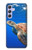 W3898 Tortue de mer Etui Coque Housse et Flip Housse Cuir pour Samsung Galaxy A54 5G