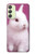 W3870 Mignon bébé lapin Etui Coque Housse et Flip Housse Cuir pour Samsung Galaxy A24 4G