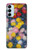 W3342 Claude Monet Chrysanthèmes Etui Coque Housse et Flip Housse Cuir pour Samsung Galaxy M14