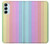 W3849 Couleurs verticales colorées Etui Coque Housse et Flip Housse Cuir pour Samsung Galaxy M14