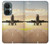 W3837 Avion Décollage Sunrise Etui Coque Housse et Flip Housse Cuir pour OnePlus Nord CE 3 Lite, Nord N30 5G