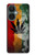 W3890 Drapeau Rasta Reggae Fumée Etui Coque Housse et Flip Housse Cuir pour OnePlus Nord CE 3 Lite, Nord N30 5G