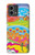 W3407 hippie Art Etui Coque Housse et Flip Housse Cuir pour Motorola Moto G Stylus 5G (2023)